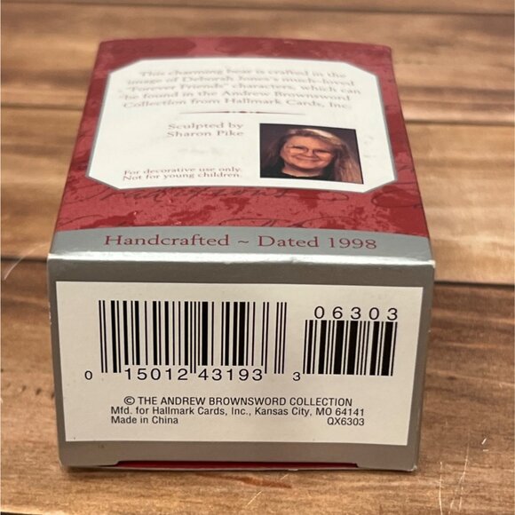 1998 HALLMARK ORNAMENT QX6303 FOREVER FRIENDS BEAR ANDREW BROWNSFORD SHARON PIKE - Picture 4 of 9